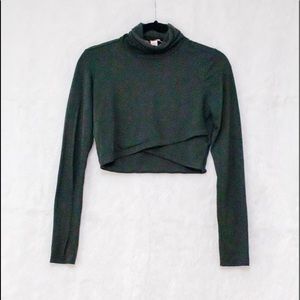 Green Longsleeve Cropped Turtleneck